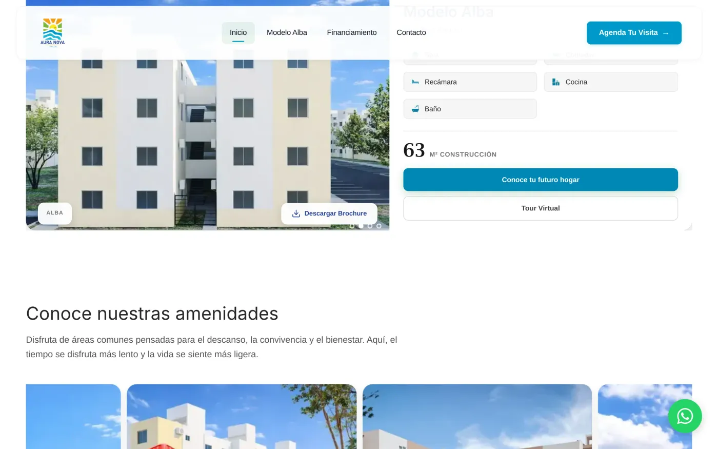 Aura Nova Cancún Amenidades y Modelo