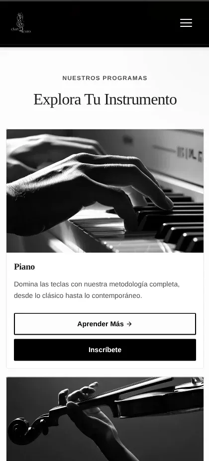 Academia Claroscuro Instrumentos Móvil