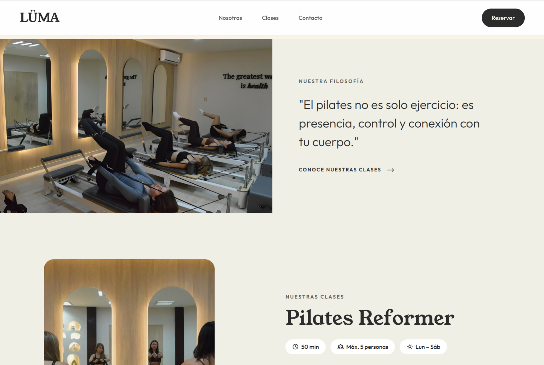 LÜMA Pilates Filosofía y Estudio