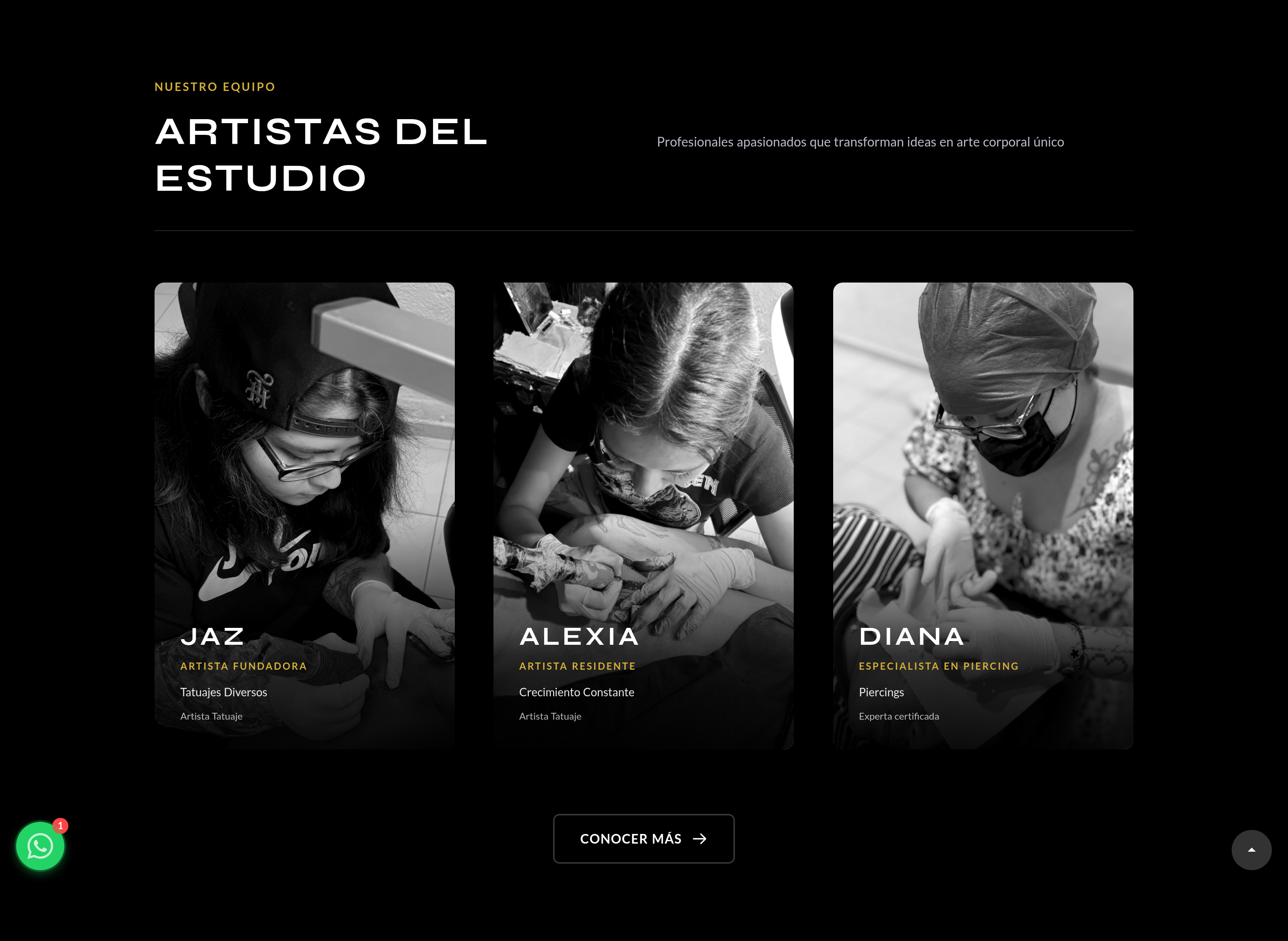 Captura de escritorio de MoonInk: Artistas