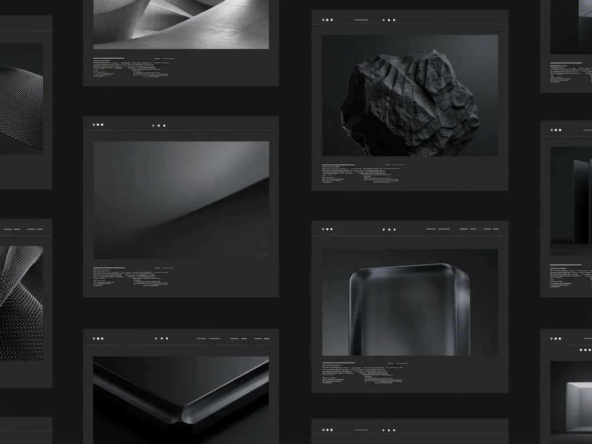 Composición premium de diseño web editorial